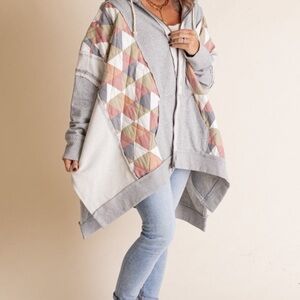 Entro Multicolor Patchwork Bomber Jacket